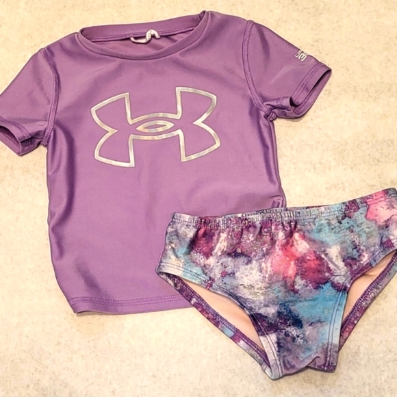 Under Armour rashguard two piece swimsuit - Picture 1 of 4